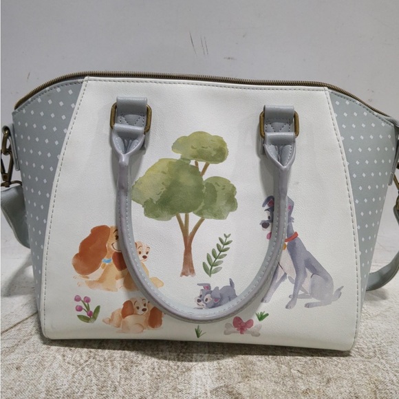 Loungefly Handbags - Disney Loungefly Lady and the Tramp Handbag with Polka Dot Design